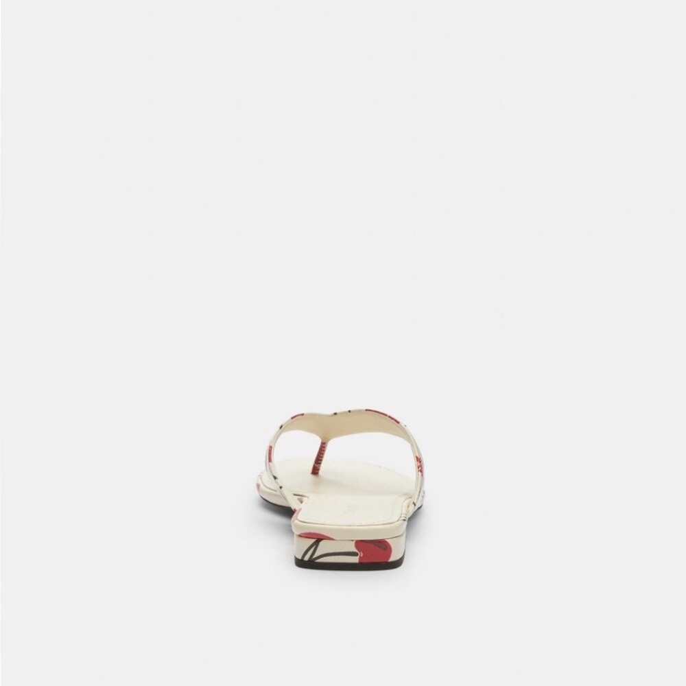 Stylish Cream and Red Women's Sandals with Cherry 🍒 print - Picture 4 of 4